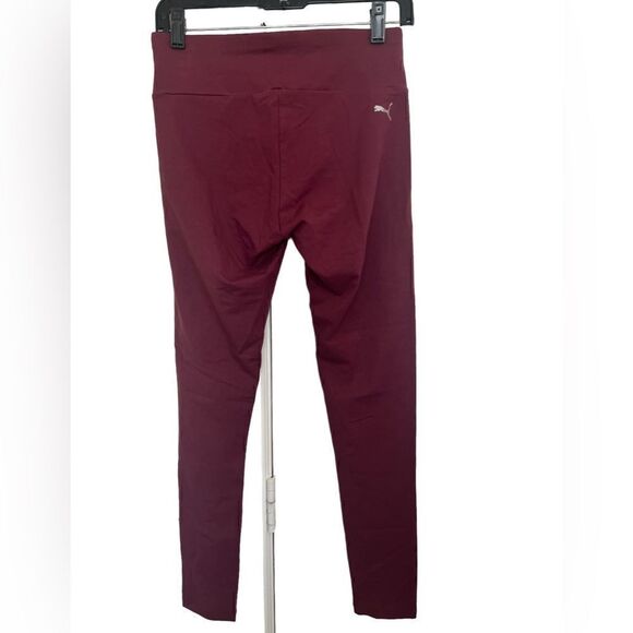 Puma Burgundy High Waist Modern Basics Sporty Leggings Size Medium - Picture 3 of 11